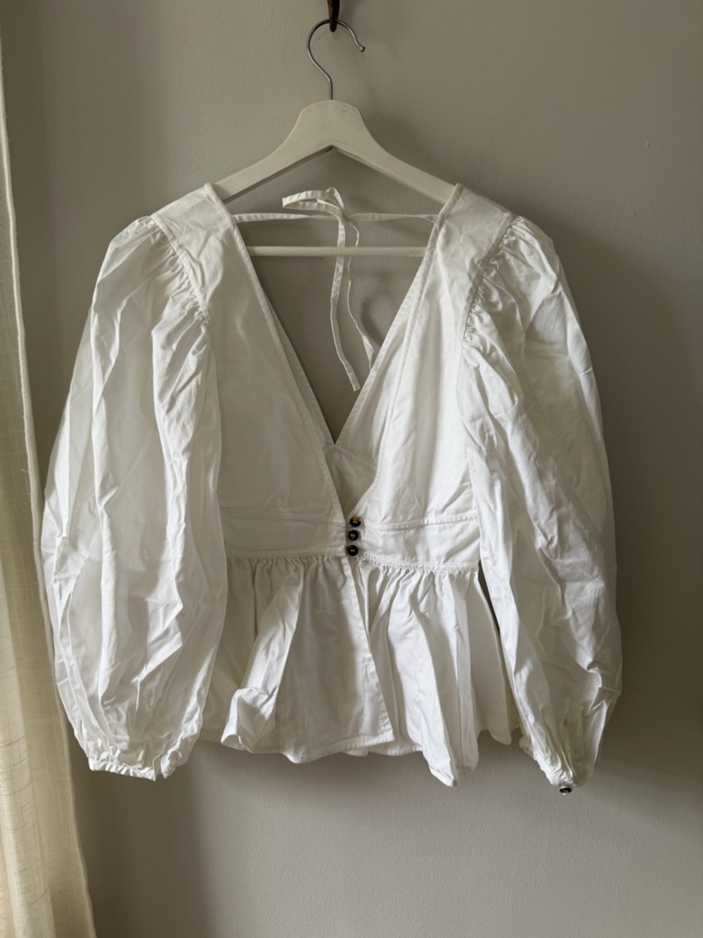 STAUD Luna Blouson-Sleeve Top - Picture 4 of 7